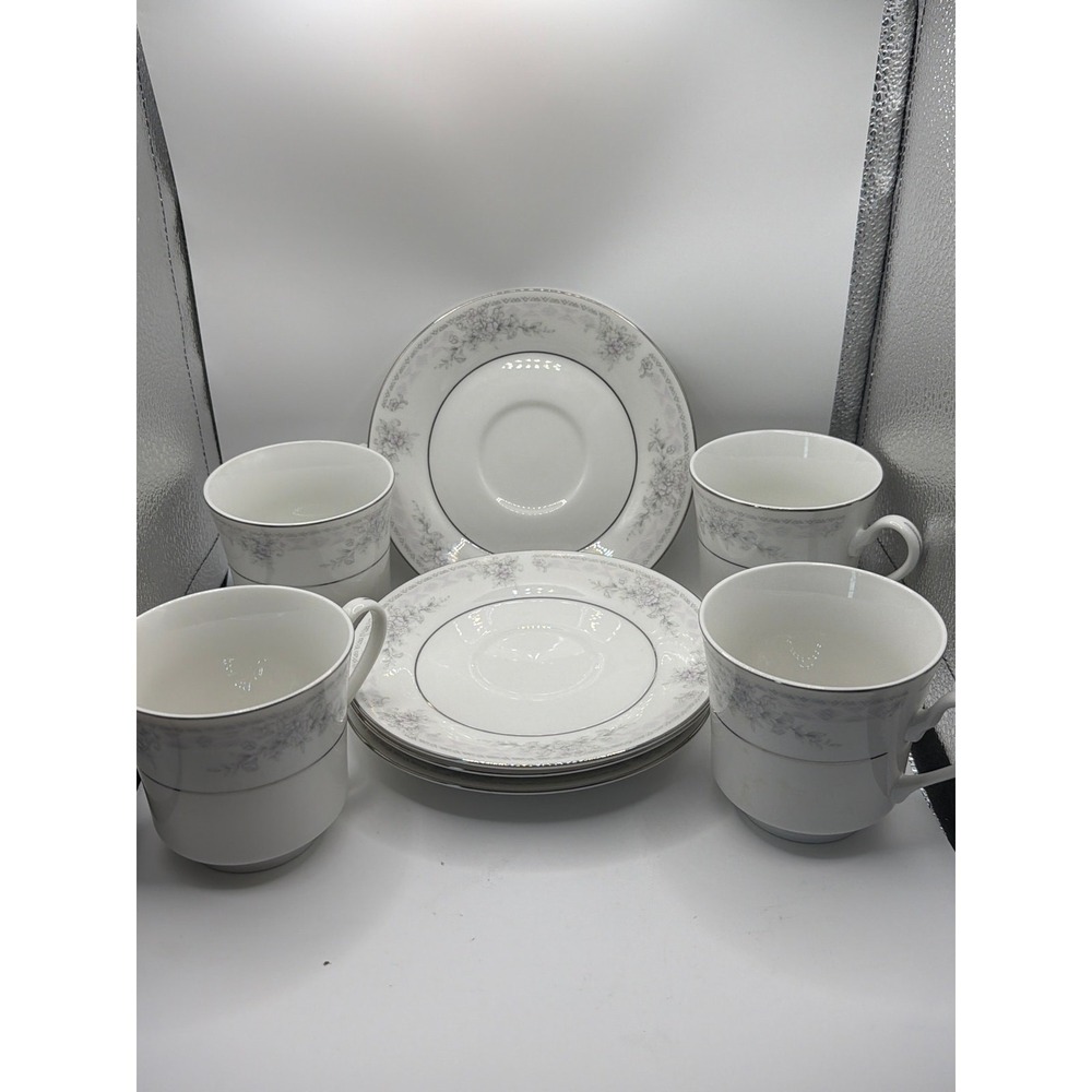 4‎ Sango Majesty Romantica Tea/Coffee Cups & Saucers #8396